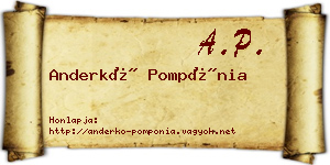 Anderkó Pompónia névjegykártya